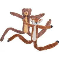 Beeztees Pluche Hondenspeeltje Rendier met Touw Bruin 100 x 14 x 12 cm