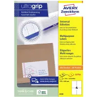 Avery Universele etiketten 105 x 148 mm, wit, Inkjetprinter, Laserprinter, Kopieerapparaat, permanent klevend 6120