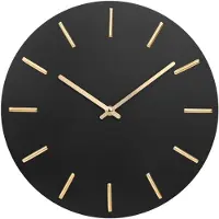Sensahome Wandklok Jakarta - Moderne Industriële Klok Rond - Minimalistisch Design - - Ø30cm - Zwart