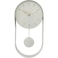 Sensahome Wandklok Sofia - Minimalistische Pendel Slingeruurwerk - Scandinavish Stijl Klok Nordic Design - Ø20cm - Pastel Groen