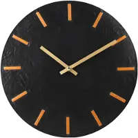 Sensahome Wandklok Paris - Moderne Industriële Klok Rond - Minimalistisch Design - - Ø30cm - Zwart