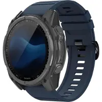 IMoshion QuickFit Stripe Siliconenbandje - Garmin 26 mm aansluiting - Donkerblauw