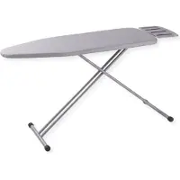 Sensahome Strijkplank – Inklapbare Strijktafel met Stoomunithouder – 125×45cm – Light Grey