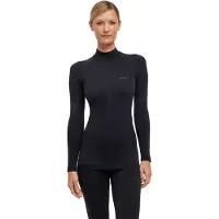Falke - Dames thermokleding - W Longsleeved Shirt Turtleneck W Black voor Dames - Maat S - Blauw