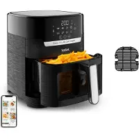 Tefal Easy Fry & Grill Vision EY5068, heteluchtfriteuse, 4,2 liter, 1,2 kg, geschikt voor 6 personen, vrijstaand, zwart
