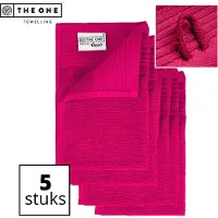 The One Towelling Classic Gastendoeken - 30 x 50 cm - 5 Stuks - Voordeelverpakking - Hoge vochtopname - 100% Zacht katoen - Magenta