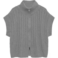 Vero Moda Gebreide bodywarmer 'VMBANG' grijs gemêleerd