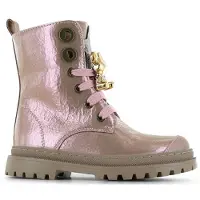 Shoesme suède enkelboots met profielzool - roze metallic Meisjes Imitatieleer - maat 34