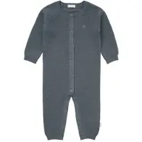 Noppies baby katoenen gebreid boxpak - blauw Effen - maat 62
