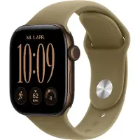 Apple Watch Series 12 42mm Donkerbrons Sportband S/M