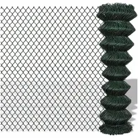 vidaXL Gaashek van staal, 1,5 x 25 meter, groen