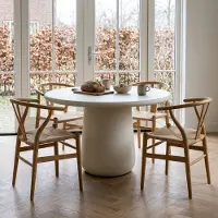 Giga Meubel Eettafel Romy Off-White Rond 120cm
