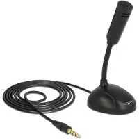 DeLOCK desk microfoon voor smart media apparaten - 1x 3,5mm Jack / zwart - 1,7 meter
