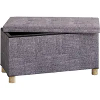 Hioshop SizosL poef hocker met opslag lichtgrijs.
