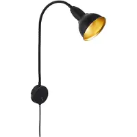 Briloner Lampenschakelaar, flexibel, E14, 25W, zwart-goud, metaal, merk: