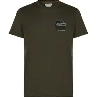 Icebreaker - Merino 150 Tech Lite S/S Tee Evolving Layers - Merinoshirt M, olijfgroen