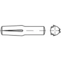Toolcraft 136420 Gekerfde conische geleidepen (Ø x l) 12 mm x 50 mm Staal 25 stuk(s)