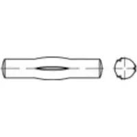 Toolcraft 136452 Geleidepen met middenkerf (Ø x l) 4 mm x 36 mm Staal 100 stuk(s)