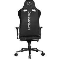 Ultradesk UDESK-TH-BK, gamingstoel voor de PC, draagvermogen 140 kg, kuipvormige zitting, stevige rugleuning, 160 cm, 195 cm