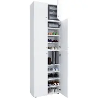 VCM LonaXXL schoenenkast 6 deuren wit.