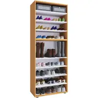 VCM LonaXXL9 schoenenkast 9 planken beuken decor.