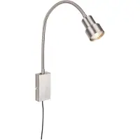 Briloner LED wandlamp met touchbediening, model Tusi, nikkel mat, 5W, warm wit licht