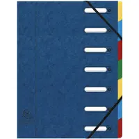 Exacompta Nature Future A4 Sorteermap, 7 vakken, 320 x 240 mm, Karton, Blauw