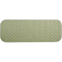 MSV Douche/bad anti-slip mat badkamer - rubber - beige - 36 x 97 cm - Badmatjes