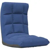 vidaXL Vloerstoel inklapbaar stof blauw
