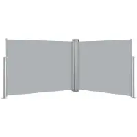vidaXL Uitschuifbare zonnescherm met zijpanelen, antraciet, 140 x 1000 cm