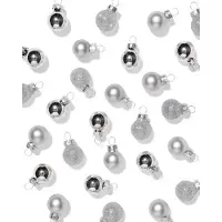 HEMA Kerstballen 3.2cm glas mini zilver - 36 stuks (zilver)