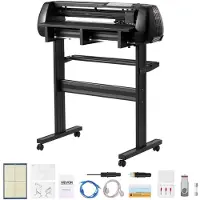 Vevor vinylsnijmachine met een maximale invoerbreedte van 72 cm, dubbele messen en LED-display. Verstelbare vinylsnijplotterset met Signmaster-software, compatibel met Windows en macOS