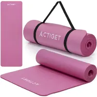 Springos Oefenmat - - Actiget - Antislip - 183x61 cm - NBR - Roze