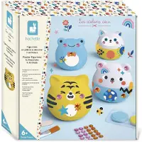 Janod Creatieve set: Gipsfiguren beschilderen - Knutselplezier voor kinderen