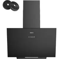 CIARRA Afzuigkap, 60 cm, 674 m³/h, +++, Recirculatie Afvoer, Schuine Afzuigkap, Zwart VMB6762A