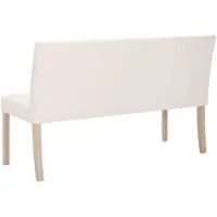 vidaXL Bankje 139,5 cm kunstleer crème