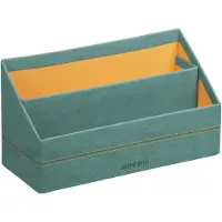 Rhodia 194611C - Brievenbak 25x10x14cm, van imitatieleer, elegant en praktisch, 1 stuk, zeegroen