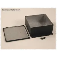 Hammond Electronics 1590WKKFBK Universele behuizing 125 x 125 x 57 Aluminium Zwart 1 stuk(s)