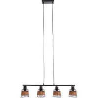 NINO LEUCHTEN MLK - Hanglamp - 121 - 4 Licht punten - E27 - 40 Watt - Bruin