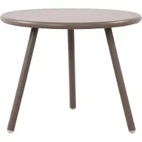 CLP Berea Salontafel - Rond - Loungetafel - voor buiten en binnen - Weerbestendige en UV-bestendige tuintafel - Bijzettafel voor buite taupe