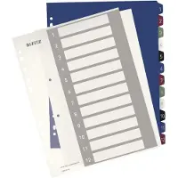 Leitz 1238 Style Register DIN A4 1-12 Polypropyleen Meerdere kleuren 12 tabbladen Extra breed, PC-beschrijfbaar 1238-00-00