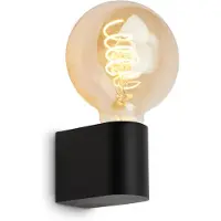 Briloner Donga - LED Retro Spiegellamp - spiegelverlichting badkamer - buiten wandlamp - E27 fitting - zwart - 4.5 x 8 x 9.5 cm