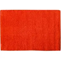 MSV Badkamerkleedje/badmat voor op de vloer - oranje - 45 x 70 cm - Badmatjes