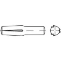 Toolcraft 136414 Gekerfde conische geleidepen (Ø x l) 10 mm x 36 mm Staal 25 stuk(s)