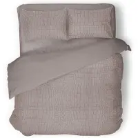Eleganzzz Dekbedovertrek Micro Mink Crocodile - sand 200x200/220cm