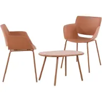 CLP Velvena Tuinset - Set bestaande uit Velva tafel en Alpena stoelen - weerbestendig - UV-bestendig - terracotta 2 stoelen