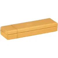 Rhodia 118870C, harde etui, kunstleer, zwart, oranje, effen kleur, geschikt voor elk geslacht, 210 mm