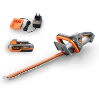 FUXTEC heggenschaar 20V, inclusief accu FX-E1HS20. Elektrische heggenschaar met lithium-ion batterij en oplader. Snijlengte: 52 cm