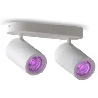 Calex Slimme plafondspot | Rond | RGB + 2200-4000K | Wit | 2 spots | WiFi (Tuya) | 4.9W