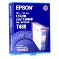 Epson T489 inkt cartridge licht cyaan / cyaan (origineel)
